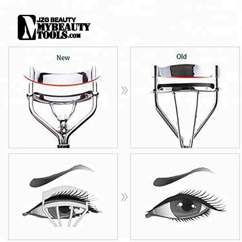 Gold stainless steel heated longer eyelash curler