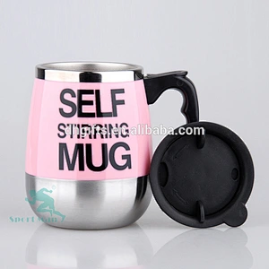 wholesale 1314 lazy stainless steel electric auto mixing cup with lid for couple