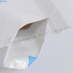 High quality self close white plastic bopp laminated pp woven cement bag 20kg