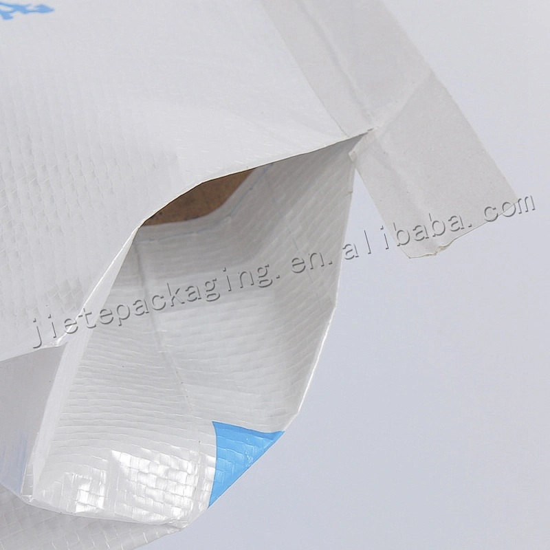 High quality self close white plastic bopp laminated pp woven cement bag 20kg