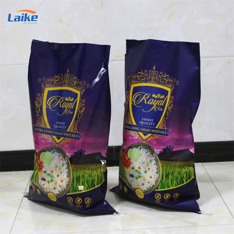 Custom print rice packaging bag 50kg 25kg with logo plastic woven bag pp woven bag for rice flour