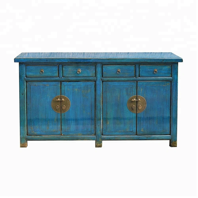 wholesale chinese antique lacquered reproduction handmade wooden lobby sideboard living room furniture
