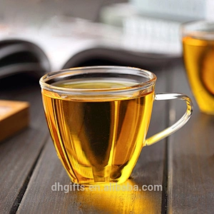 150ml high borosilicate glass tea cup with handle for easy to take