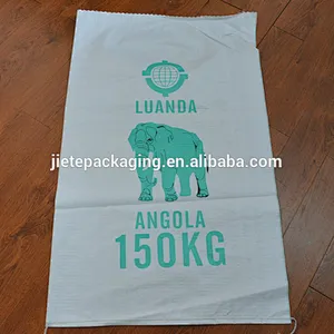 Widespread use strong white plastic packaging sack 150kg animal baby feed bag