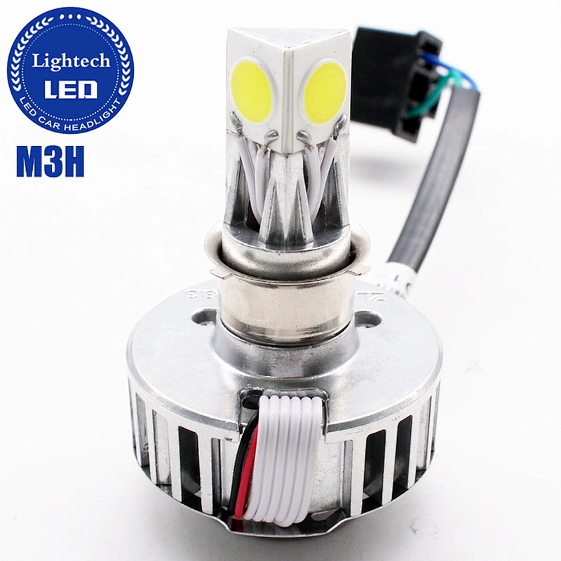 Lightech Wholesale M3H motorcycle Headlight 3 faces 360 30W Super Bright High Low Headlights for motorcycles