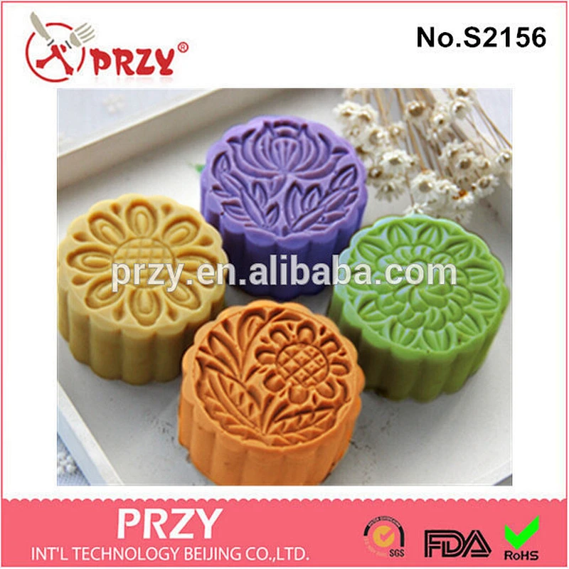 S2156 DIY handmade moon cake silicone molds for soap making