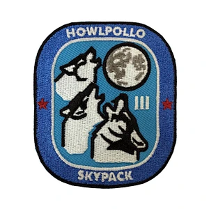 Custom logo glow in the dark embroidery patch with iron on backing