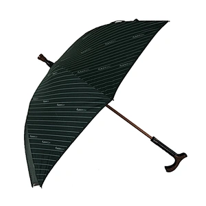 China OME New windproof waterproof plastic comfortable handle glass fiber can be customized logo walking stick cum umbrella