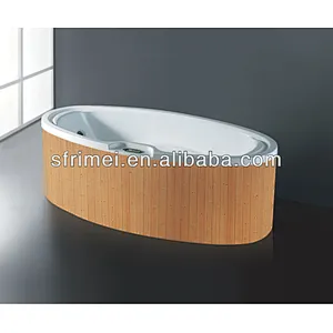 Outdoor Oval SPA Jet Double Whirlpool Massage Bathtub
