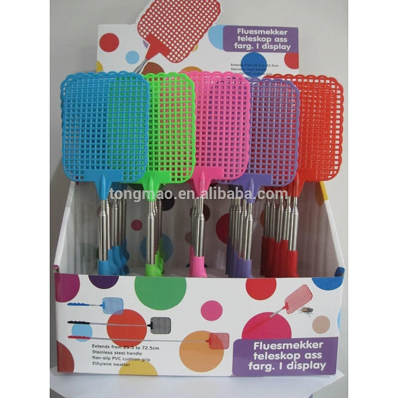 Plastic Square Bat Mosquto Repellent Device Telescopic Flyswatter