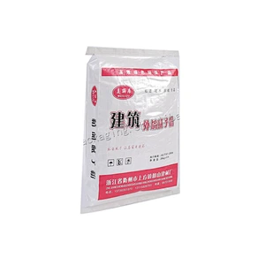 Construction use pearl film laminated 20kg pp woven cement bag for interior wall putty,dry mortar,tile adhesive