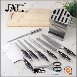 Stainless Steel Butcher Knife Set include Acrylic Stand