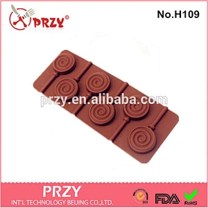 2015 NEWEST Silicone Spiral shape lollipop mould