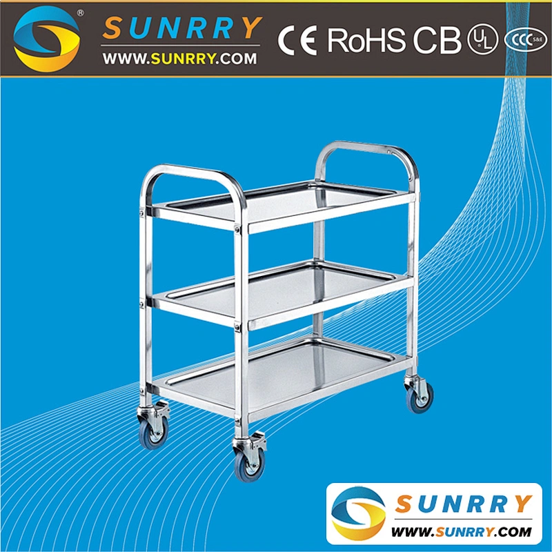 Good quality 3 Layers stainless steel mobile food service dining carts for restaurant and hotel room food service equipment