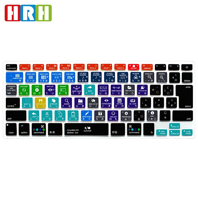 Hot Selling 2019 Amazon Durable Ableton Live Silicone Shortcuts Keyboard Skin For Macbook Pro 13