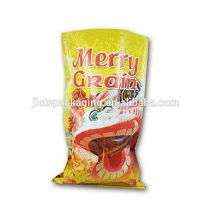 laminated agriculture Industrial use PP woven bag with logo printing packing rice, flour, food, chemical