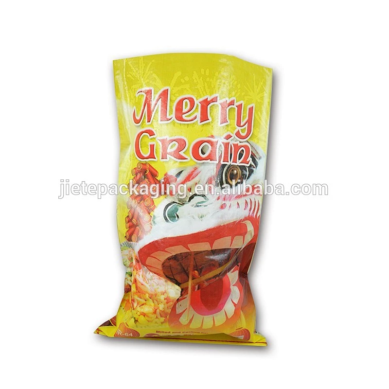 laminated agriculture Industrial use PP woven bag with logo printing packing rice, flour, food, chemical