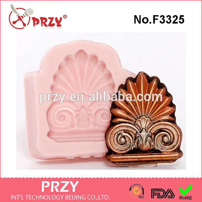 F3325 Silicone Mold Pillar Top Architecture Column Mold Perfect Mold for Wedding Cake Column Decorations Crafts
