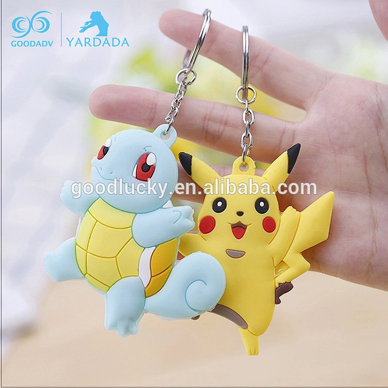 E-co friendly custom rubber keychain ring