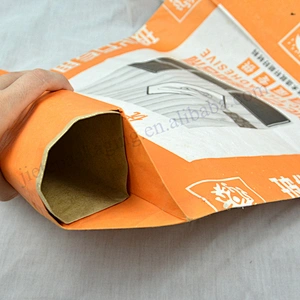 25kg Empty multilayer kraft paper with pe lining cement bag for dry mortar,tile adhesive,wall putty powder