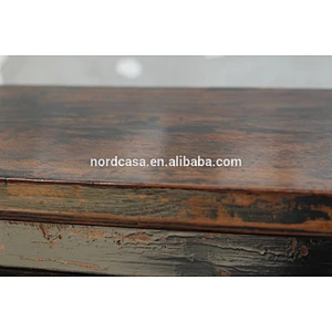 ANTIQUE RECYCLE WOOD CARVING CONSOLE TABLE
