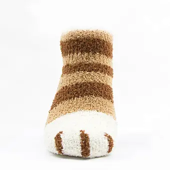 baby colorful double cuff pompoms thick cotton winter socks