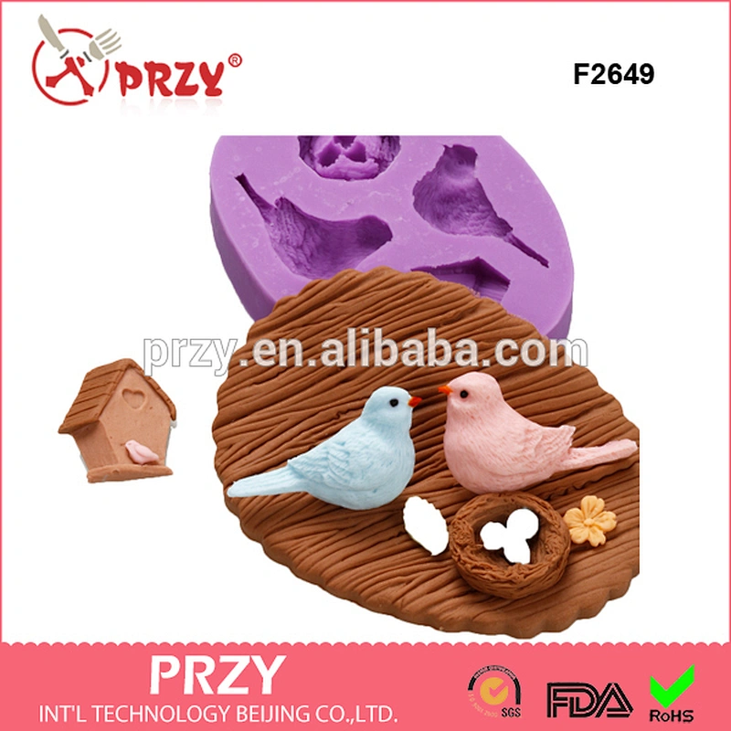 F2649 bird Silicone Mould For fondnat pigeon silicone fondant mold