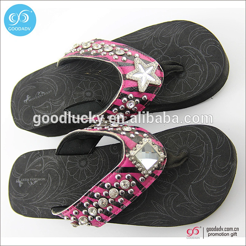 Supply machining rubber strap flip flop fashion lady flip flops