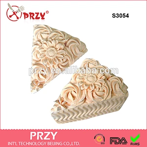 S3054 Cute 3D triangle Shape pie Silicone Cake Mold, Handmade Soap Mold