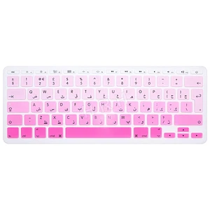 Silicone Rainbow Laptop Arabic language keyboard covers Keyboard skin keyboard protector For Macbook Air A1465 EU Version