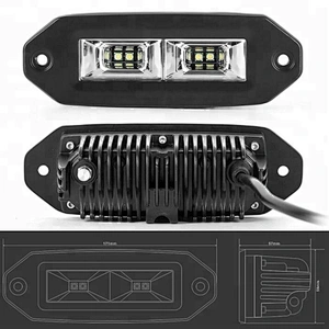 Lightech Motorcycle Slim 40W Flush mount led offroad work light accessories 4X4