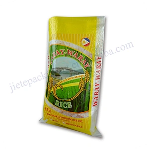 laminated and printing on pp woven rice packing bag 50kg hiqh quality plastic bag of rice