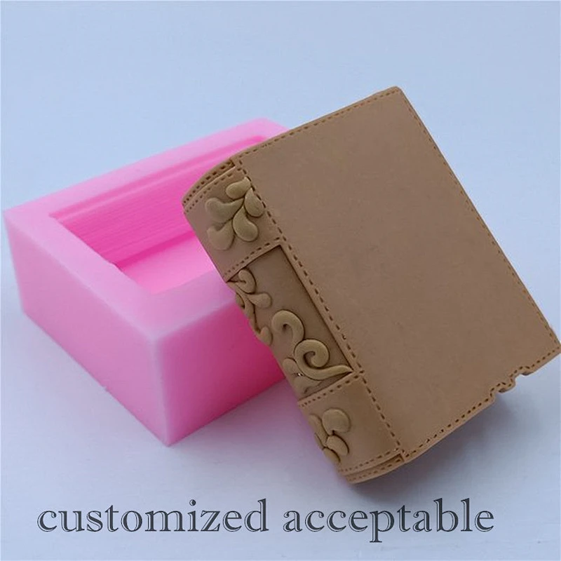 New Book Design Silicone Soap Molds Candle Mold 3D Silica mould for Soap Cake Chocolate Crafts Making