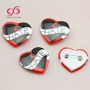 Wholesale price custom design badges tin pin button badge buttons