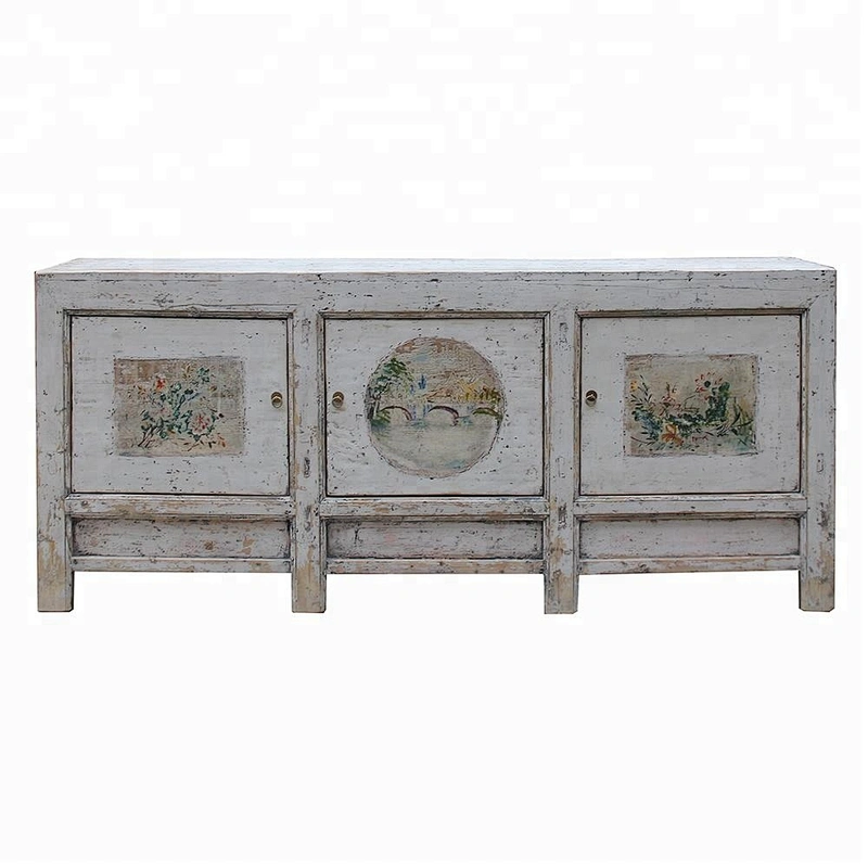 chinese antique distressed rustic storage sideboard furniture