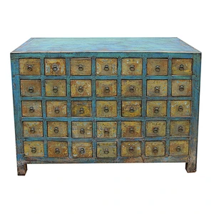 beijing Chinese antique medicine cabinet wood distressed furniture