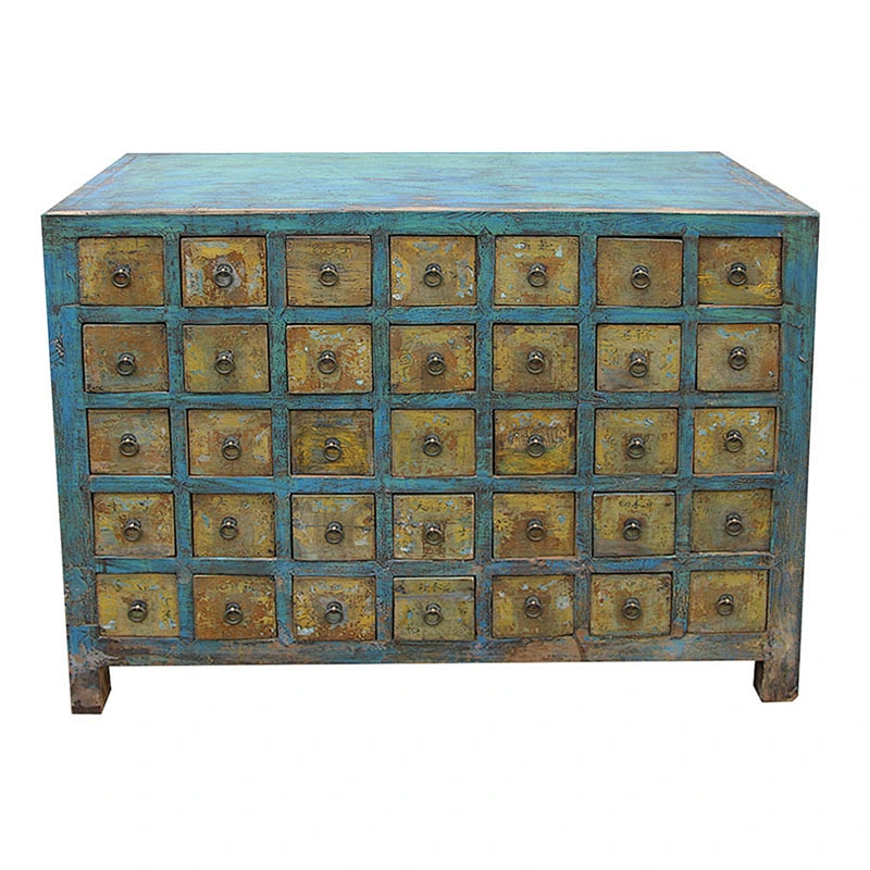 beijing Chinese antique medicine cabinet wood distressed furniture