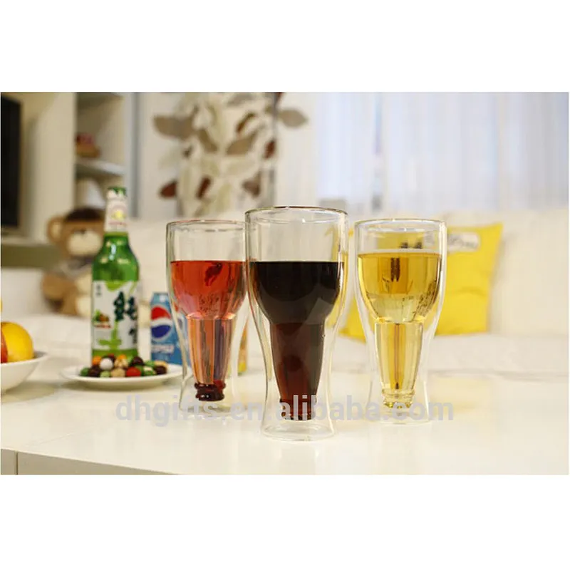 Factory Wholesale Handmade Mouth Blown 350 ML Borosilicate Wine Glass Mug Water Cup for Bar and Home