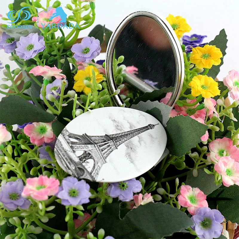 factory manufacture single side tinplate pocket mirror for lady