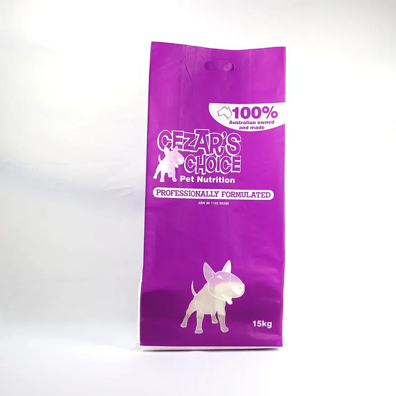 High quality pp woven laminated dog food bags dog food packaging bag feed packaging