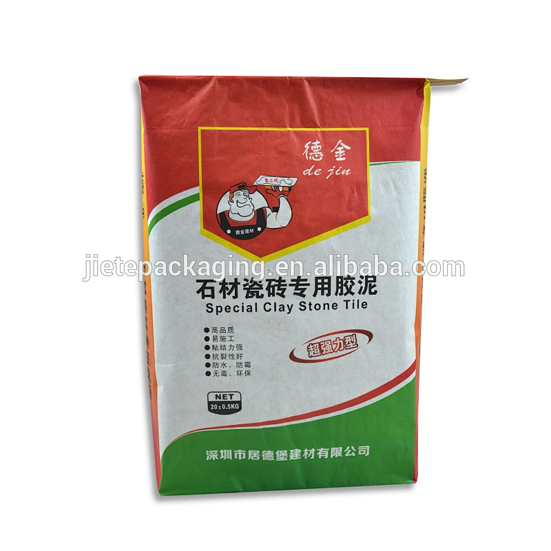 kraft paper block bottom packaging bag for cement, complex, composite material with valve port