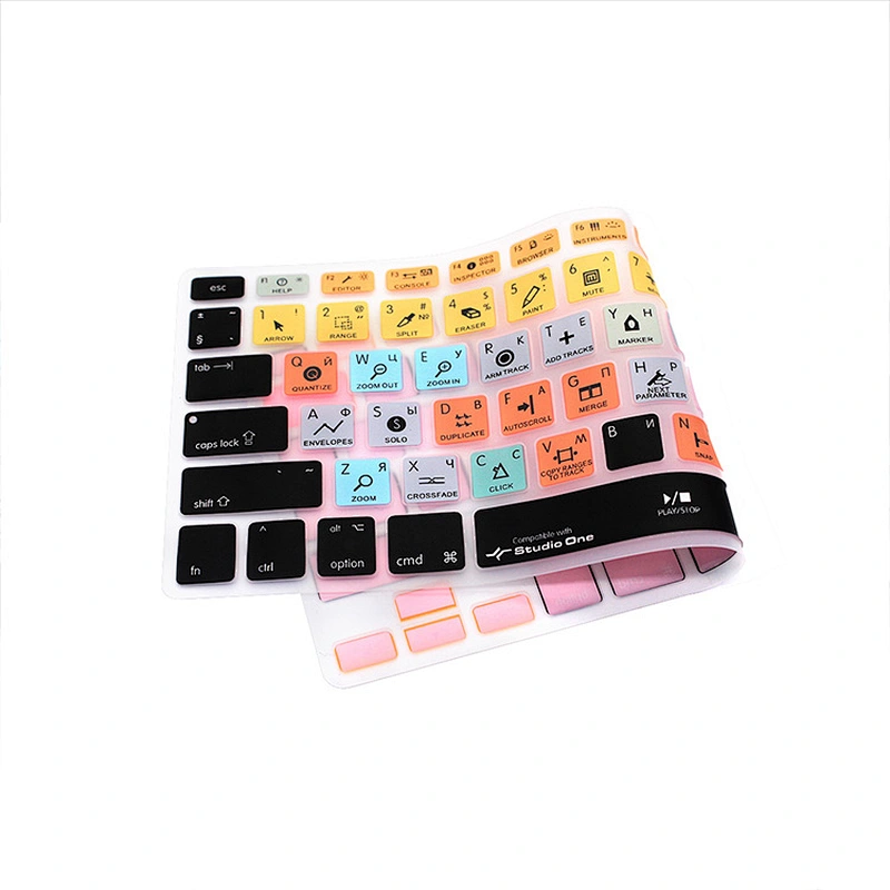 OEM Products studio one hotkeys keyboard skin Hot key Dust-proof Russian Laptop Keyboard Custom Skins For Mac Book Pro 13