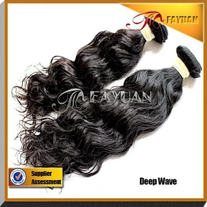 Burma Human hair extension deep wave 100% Virgin human hair unprocessed wholesale and cheap price