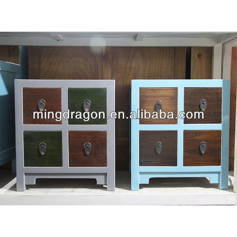 Chinese antique wooden bedside cabinet