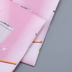Custom pink packets for disposable toilet packing