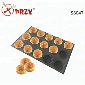 American style 400*60MM Silicone Baking Pan Bread Mold Burger bun Silicone Bakeware Cake Pan Molds