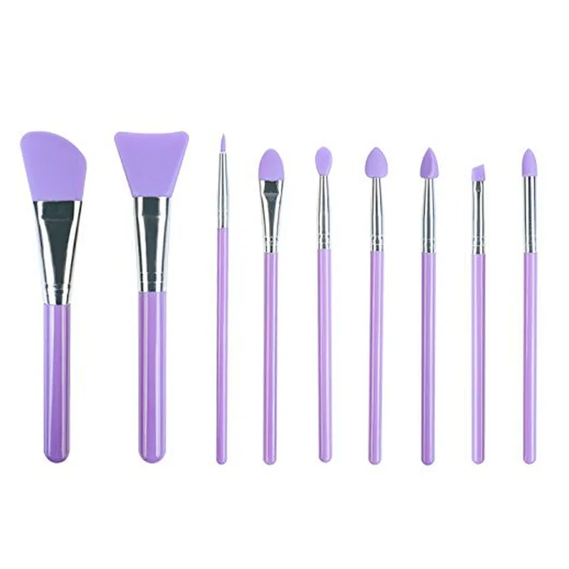 Wholesale 9-Piece Silicone Makeup Brush Set