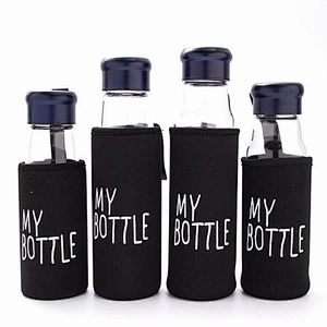 Wholesale Delicate Glass Flask 550ml High Borosilicate Fruit Juice Glass Bottle Quality Transparent Water Cup
