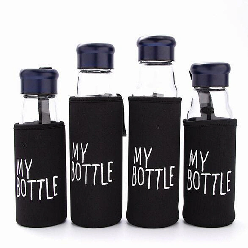 Wholesale Delicate Glass Flask 550ml High Borosilicate Fruit Juice Glass Bottle Quality Transparent Water Cup