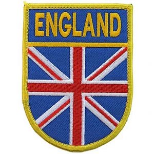 England flag patch with merrow border and heat seal backing